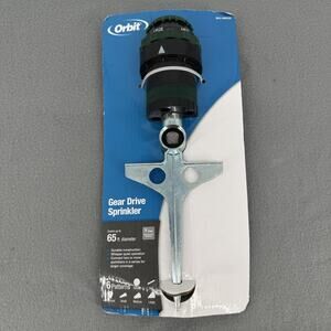 Orbit Gear Drive Sprinkler on Metal Spike 6 Pattern Adjustable‎ Lawn Sprinkler
